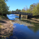 Pont vers l'ile aux enfants de Hourtin en Gironde