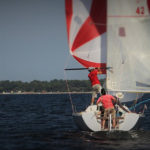 Voilier sur le lac d'hourtin en gironde