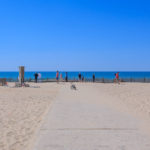 Arrivée sur la plage centrale d'Hourtin