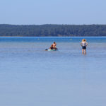 Baignade plage de lachanau au lac d'Hourtin
