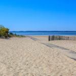 Arrivée sur la plage du Port à Hourtin